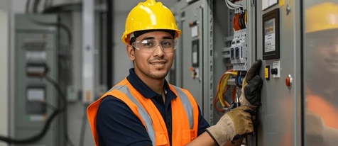 Organized server room wiring